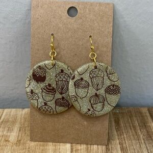 Elegant Gold Acorn Earrings